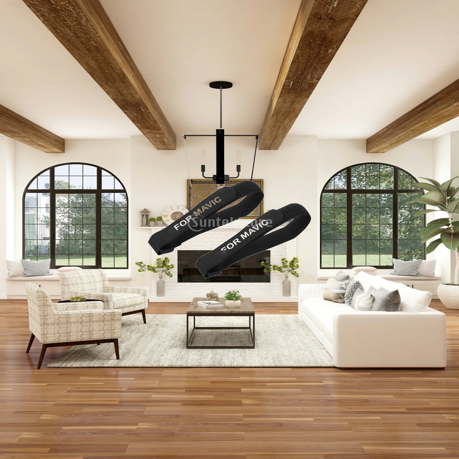Drone Battery Strap - ブラックプロペラ固定ホルダークリップナイロンガード Mavic Air 2S 2 Pro
