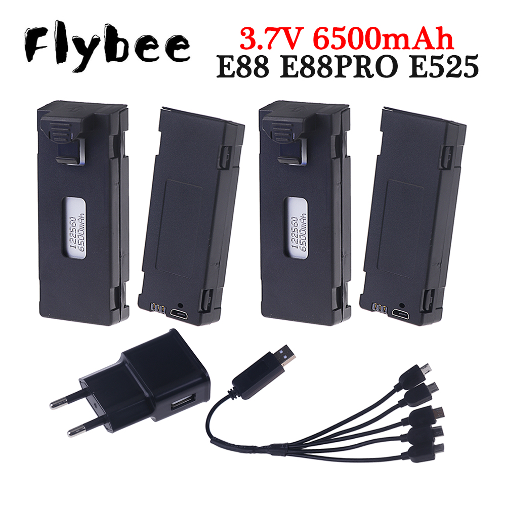 Eachine Drone E58 - RCドローン用充電式バッテリー充電器、クワッドコプター部品、3.7v、6500mah、e88、e88pro、e99、e99pro、p1、k3、p10、a13、e525
