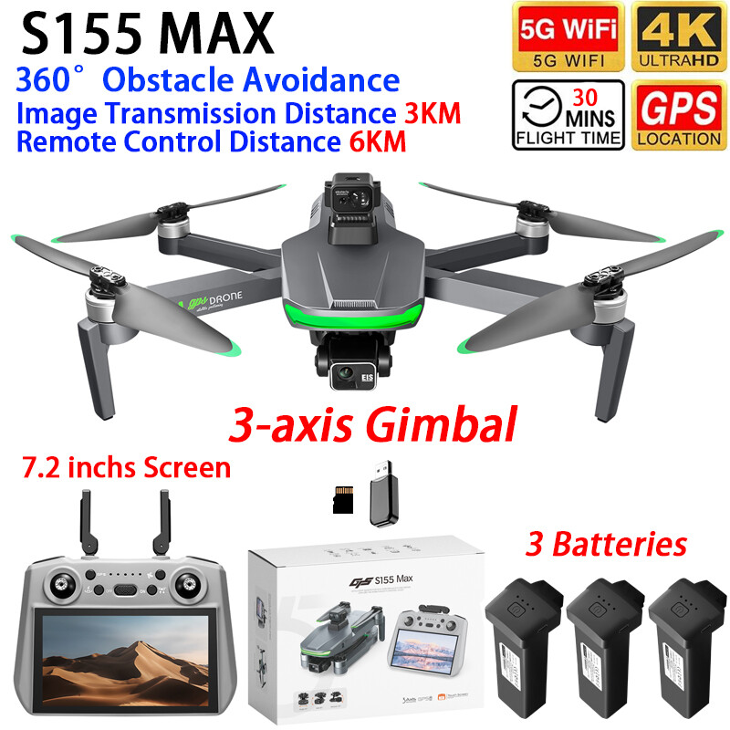 S155 MAXドローン GPS WIFI 3KM FPV  - Drone Gps Mount のレビューと価格