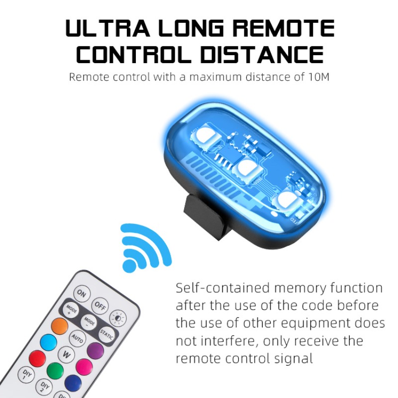 ドローン・バイク用RGB LEDストロボライト、リモコン付き - Drone Led Light のレビューと価格